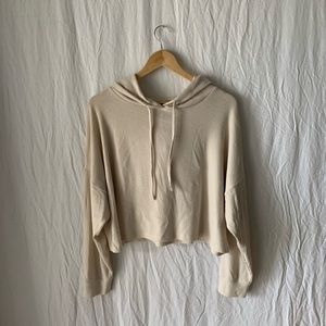 ASOS Ribbed cropped hoodie